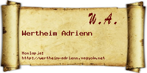Wertheim Adrienn névjegykártya